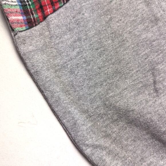 Vintage Jumpsuit Boys Size 18-24m Gray Red Plaid Romper - Picture 6 of 8